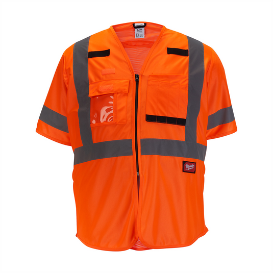 Milwaukee Tool Class 3 High Visibility Orange Safety Vest - L/XL