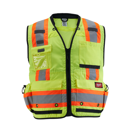 Milwaukee Tool Class 2 Surveyor's High Visibility Yellow Safety Vest - 2XL/3XL