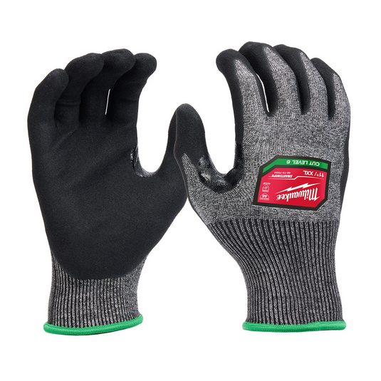 Milwaukee Tool Cut Level 6 High-Dexterity Nitrile Dipped Gloves - Large