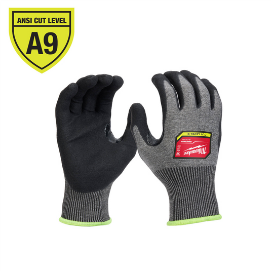 Milwaukee Tool Cut Level 9 High-Dexterity Nitrile Dipped Gloves- XL