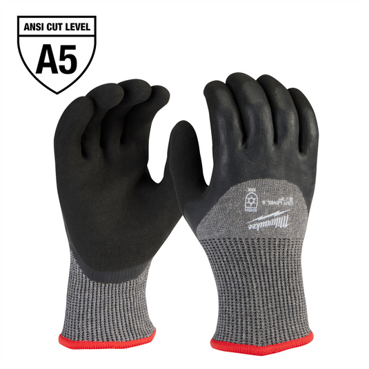 Milwaukee Tool Cut Level 5 Winter Dipped Gloves - L