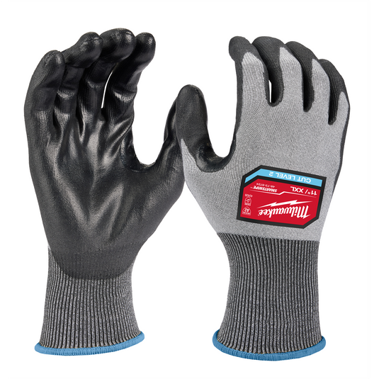 Milwaukee Tool 12 Pair Cut Level 2 High Dexterity Polyurethane Dipped Gloves - XXL