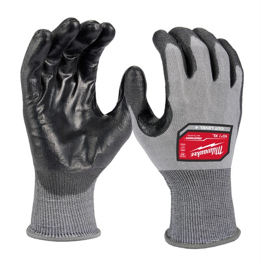 Milwaukee Tool 12 Pair Cut Level 4 High Dexterity Polyurethane Dipped Gloves - XL