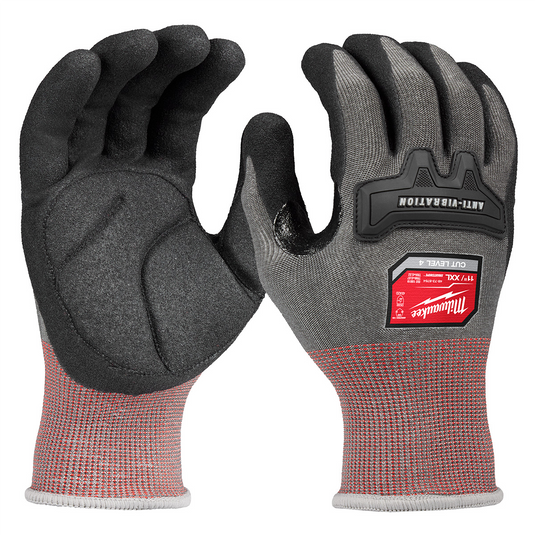 Milwaukee Tool Anti-Vibration Cut Level 4 High Dexterity Nitrile Dipped Glove - Large
