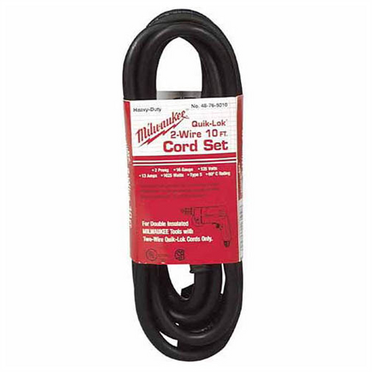 Milwaukee Tool 10 FT. DOUBLE INSULATED 2-WIRE QUIK-LOK CORD