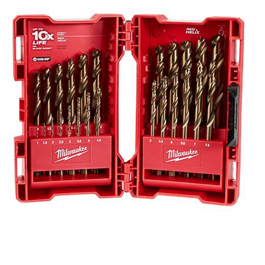 Milwaukee Tool RED HELIX Cobalt Metric Drill Bit Set &hyphen; 25PC