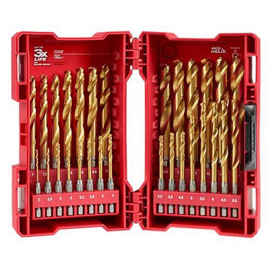 Milwaukee Tool 2.5mm Metric Titanium SHOCKWAVE Red Helix Bit
