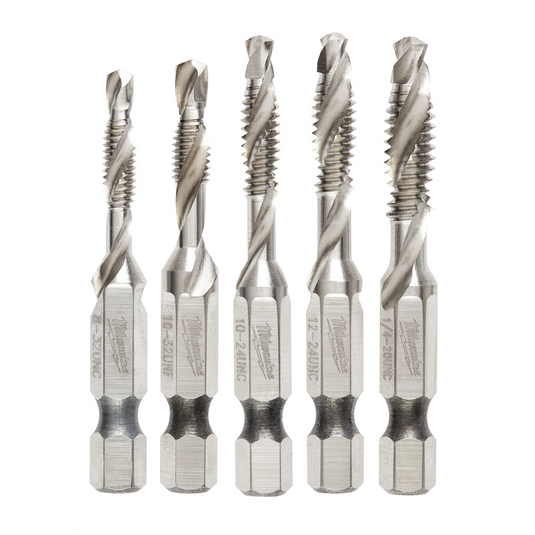 Milwaukee Tool 5 Pc SHOCKWAVE Impact Drill and Tap Bit Set
