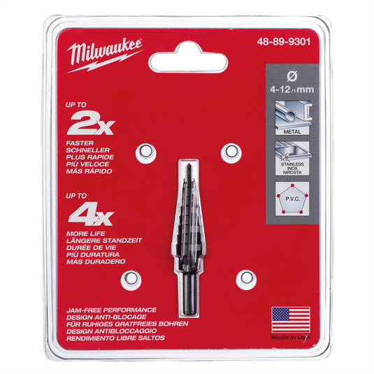 Milwaukee Tool Step Bit 4mm - 12mm