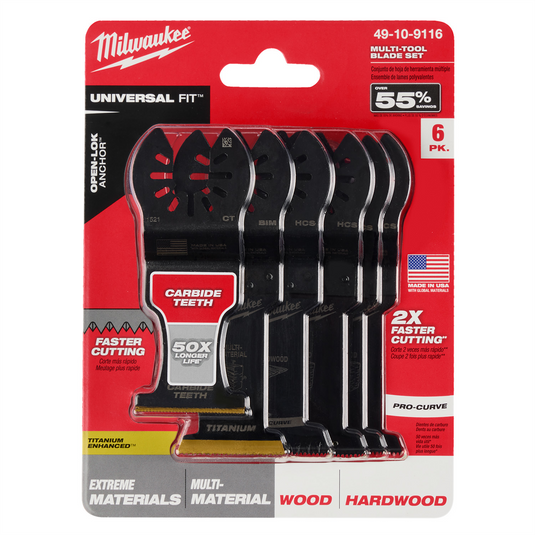Milwaukee Tool Milwaukee OPEN-LOK 6PC Oscillating Blade Assortment
