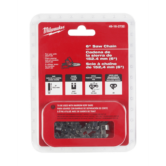 Milwaukee Tool 6"" Saw Chain