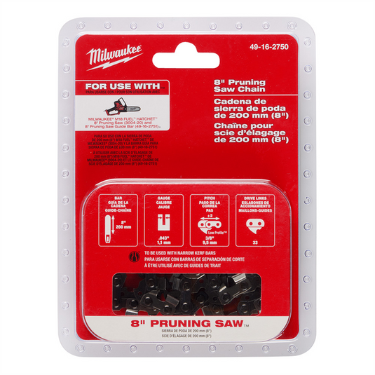 Milwaukee Tool 8"" Pruning Saw Chain