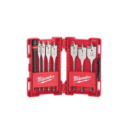 Milwaukee Tool Flat Boring Bit 6"" Universal Set - 8PC