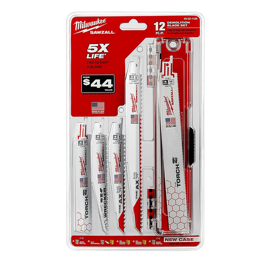 Milwaukee Tool SAWZALL Demolition Blade Set - 12PC