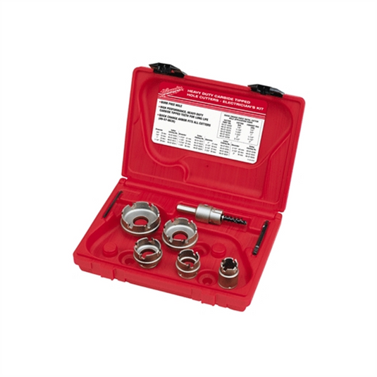 Milwaukee Tool Carbide Cutter Sheet Metal Electrician's Kit - 7PC