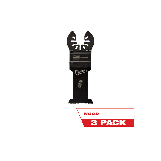 Milwaukee Tool OPEN-LOK 1-3/8"" HCS Wood Multi-Tool Blades 3PK