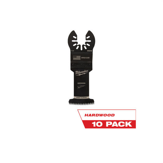 Milwaukee Tool OPEN-LOK 1-3/8"" HCS Japanese Tooth PRO-CURVE Hardwood Multi-Tool Blades 10PK