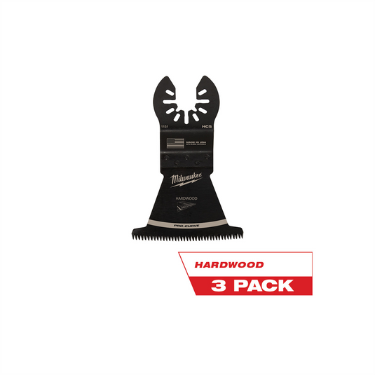 Milwaukee Tool OPEN-LOK 2-1/2"" HCS Japanese Tooth PRO-CURVE Hardwood Multi-Tool Blades 3PK