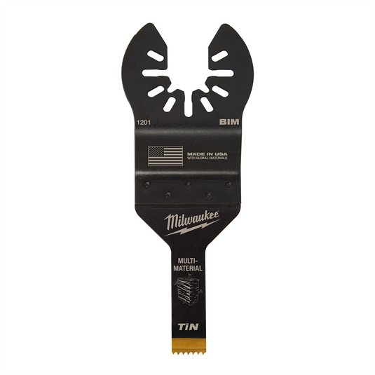 Milwaukee Tool OPEN-LOK 3/8"" TITANIUM CHARGED Bi-Metal Multi-Material Multi-Tool Blade