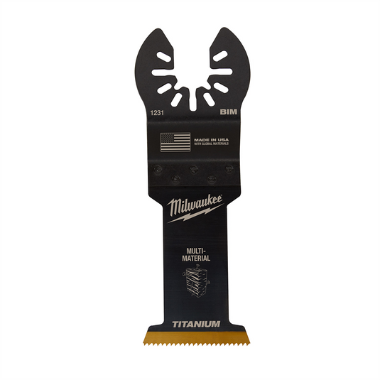 Milwaukee Tool OPEN-LOK 1-3/8"" TITANIUM CHARGED Bi-Metal Multi-Material Multi-Tool Blade