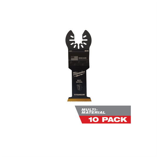Milwaukee Tool OPEN-LOK 1-3/8"" TITANIUM CHARGED Bi-Metal Multi-Material Multi-Tool Blades 10PK