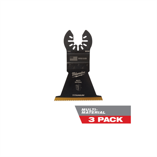 Milwaukee Tool OPEN-LOK 2-1/2"" TITANIUM CHARGED Bi-Metal Multi-Material Multi-Tool Blades 3PK