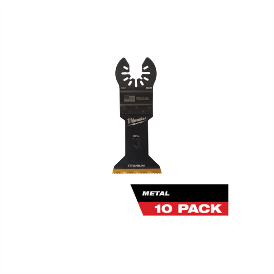 Milwaukee Tool OPEN-LOK 1-3/4"" TITANIUM CHARGED Bi-Metal Multi-Material Multi-Tool Blades 10PK