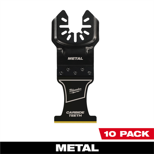 Milwaukee Tool MILWAUKEE&reg; OPEN-LOK 1-3/8"" Carbide Teeth Metal Multi-Tool Blades 10PK