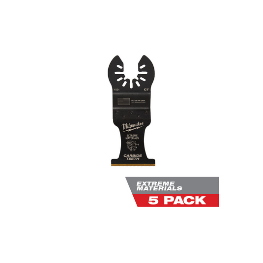 Milwaukee Tool Milwaukee OPEN-LOK 1-3/8"" TITANIUM ENHANCED CARBIDE TEETH MULTI-MATERIAL BLADE 5PK