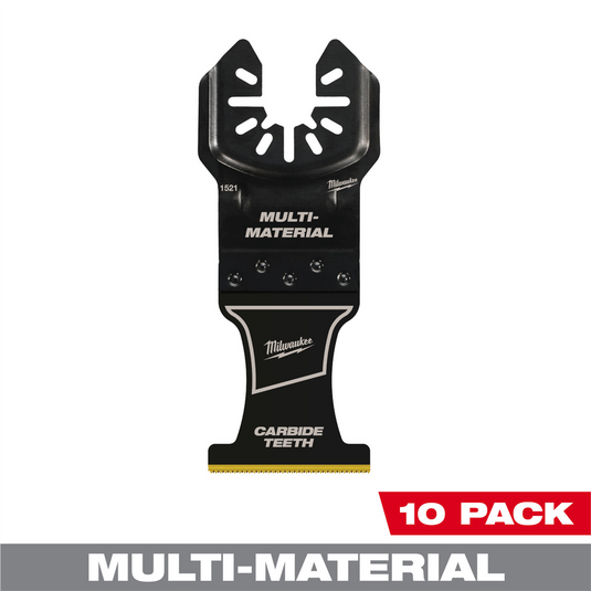 Milwaukee Tool MILWAUKEE&reg; OPEN-LOK 1-3/8"" Carbide Teeth Multi-Material Multi-Tool Blades 10PK