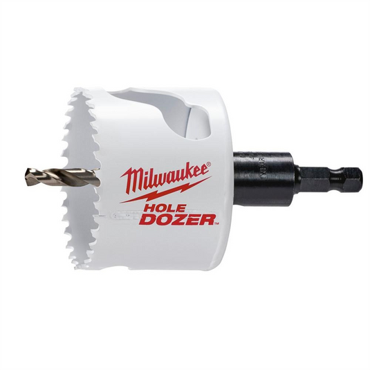 Milwaukee Tool 2-1/2"" Hole Dozer Bi-Metal Hole Saw with Arbor