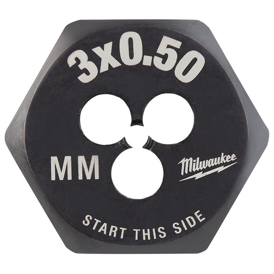 Milwaukee Tool M3-0.50 mm 1-Inch Hex Threading Die