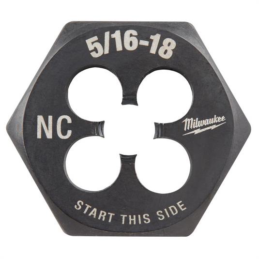 Milwaukee Tool 5/16""-18 NC 1-Inch Hex Threading Die