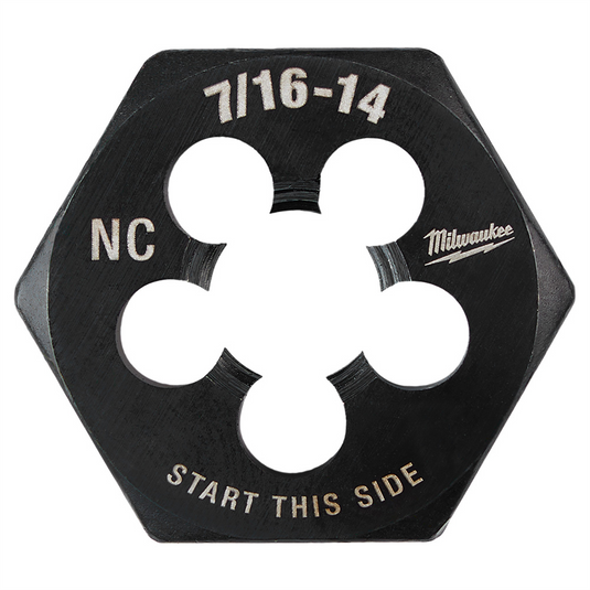 Milwaukee Tool 7/16""-14 NC 1-Inch Hex Threading Die