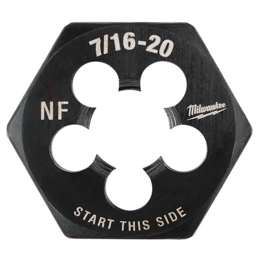 Milwaukee Tool 7/16""-20 NF 1-Inch Hex Threading Die