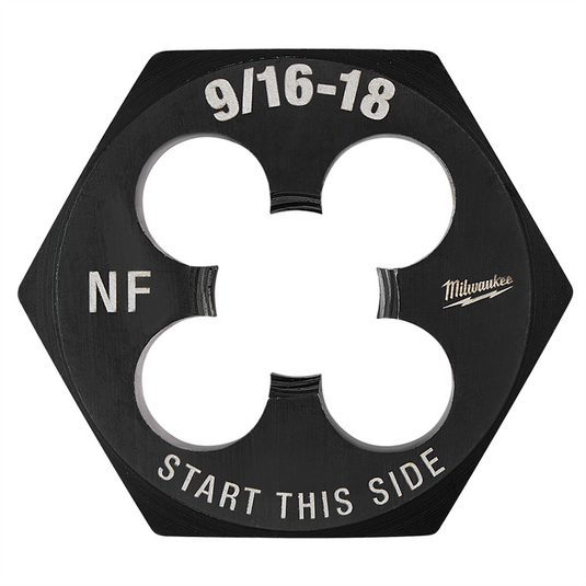 Milwaukee Tool 9/16""-18 NF 1-7/16"" Hex Threading Die