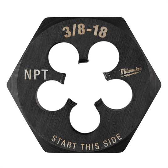 Milwaukee Tool 3/8""-18 NPT 2-1/6"" Hex Threading Die