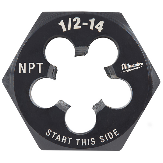 Milwaukee Tool 1/2""-14 NPT 2-1/6"" Hex Threading Die