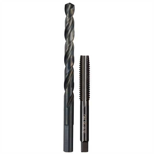 Milwaukee Tool 3/8""-16 NC Straight Flute Plug Tap & 5/16"" Drill Bit