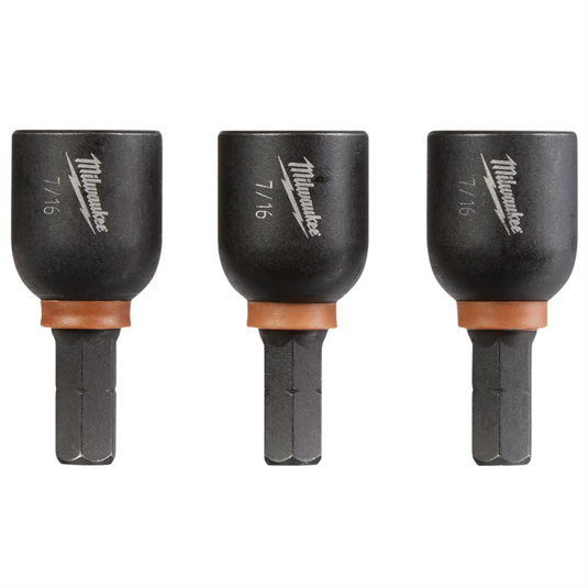 Milwaukee Tool SHOCKWAVE Impact Duty 7/16&rdquo; Insert Magnetic Nut Driver 3PK