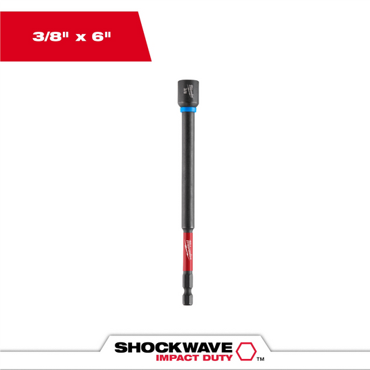 Milwaukee Tool SHOCKWAVE Impact Duty 3/8 Inch x 6 Inch Magnetic Nut Driver