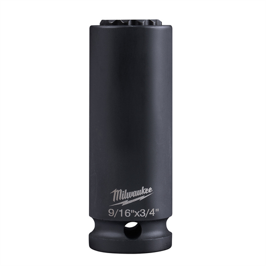 Milwaukee Tool 9/16"" & 3/4"" SHOCKWAVE Lineman's 2-in-1 12 Point Socket
