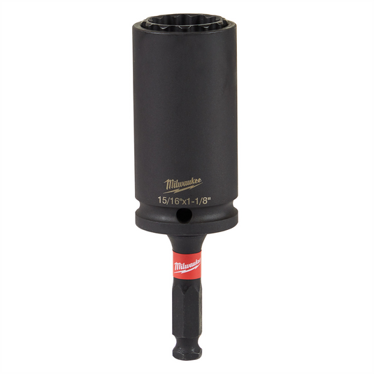 Milwaukee Tool SHOCKWAVE Lineman 12PT 15/16"" AND 1-1/8"" 2-in-1 SOCKET