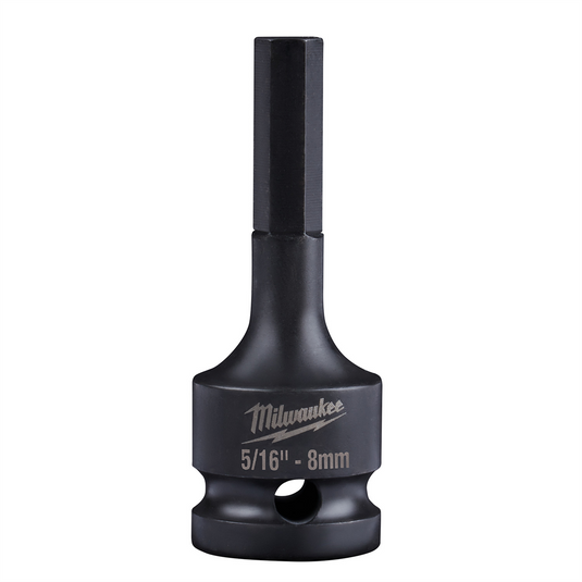 Milwaukee Tool Shockwave Lineman's 1/2"" Drive 5/16"" - 8mm Hex Bit Socket