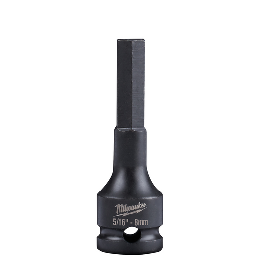 Milwaukee Tool 5/16"" SHOCKWAVE Lineman's Impact 3/8"" Drive Hex Bit Socket
