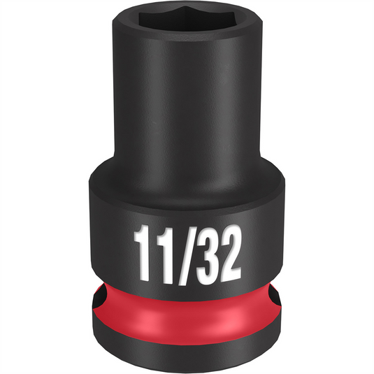 Milwaukee Tool SHOCKWAVE Impact Duty  3/8"" Drive 11/32"" Standard 6 Point Socket