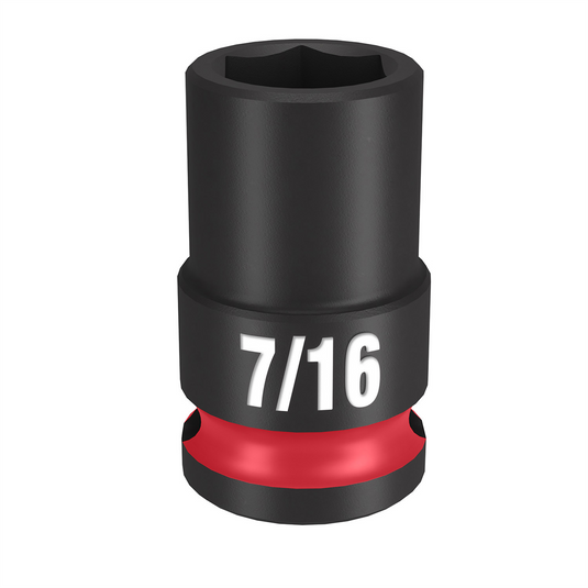 Milwaukee Tool SHOCKWAVE Impact Duty  3/8"" Drive 7/16"" Standard 6 Point Socket