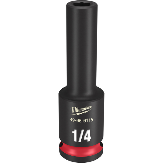 Milwaukee Tool SHOCKWAVE Impact Duty  3/8"" Drive 1/4"" Deep 6 Point Socket