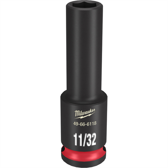 Milwaukee Tool SHOCKWAVE Impact Duty  3/8""Drive 11/32"" Deep 6 Point Socket