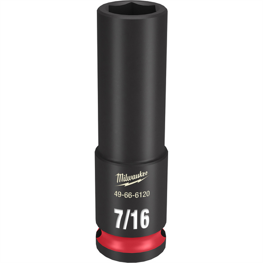 Milwaukee Tool SHOCKWAVE Impact Duty  3/8""Drive 7/16"" Deep 6 Point Socket